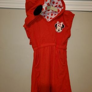 5T Minnie Mouse swim terry Coverup- LIKE NEW